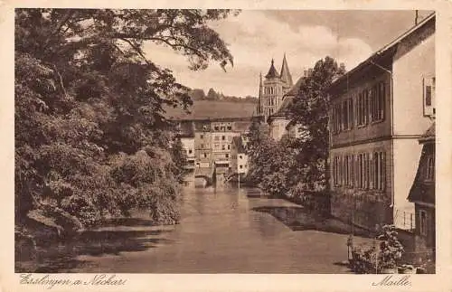 L203 Deutschland Maille Esslingen am Neckarkanal Vintage Postkarte