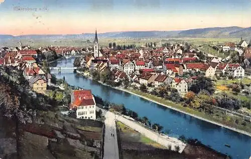 L202 Deutschland 1916 Rottenburg a N Keppler Panoramablick Vintage Postkarte