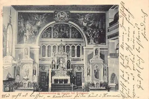 L203 Deutschland 1907 Klosterkirche in Hegne bei Konstanz Vintage Postkarte