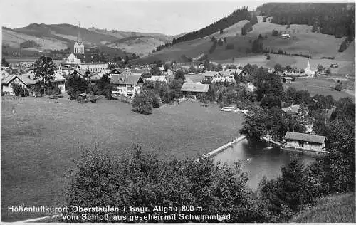 L201 Deutschland Höhenluftkurort Oberstaufen Bayr Allgäu Schwimmbad Schwimmbad Postkarte
