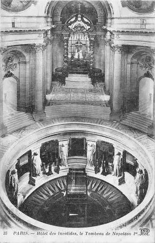 Frankreich Paris Hotel des Invalides Grab von Napoleon Bonaparte Vintage Postkarte