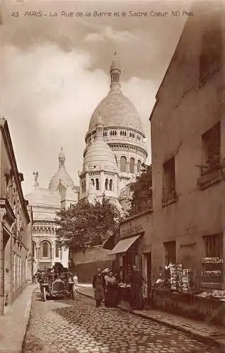 Frankreich Rue de Barret Sacre Cour S Francois Souvenir Laden Auto Paris Postkarte