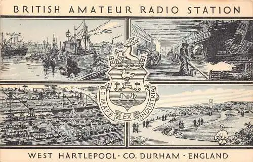 B027 England British Amateur Radio Station Steamboat QSL Funkkarte Postkarte