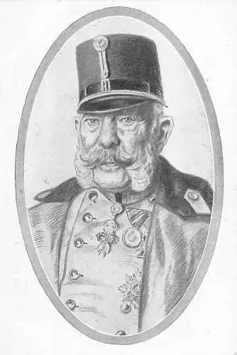 L082 Österreich König Kaiser Franz Josef Portrait Postkarte