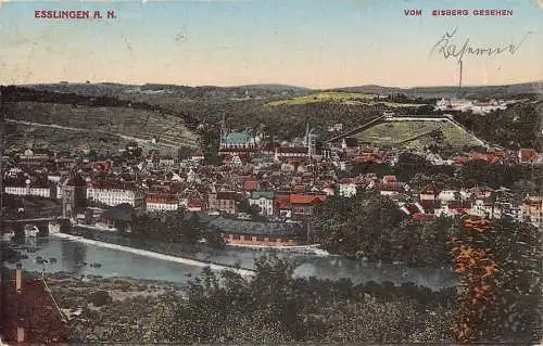 L203 Deutschland Esslingen a N 1917 Feldpost 1. Weltkrieg Vom Eisberg gesehen Postkarte