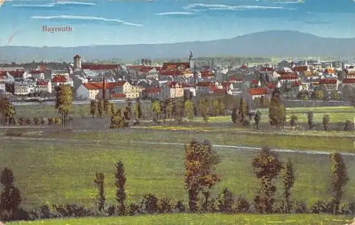 L187 Deutschland 1919 Bayreuth Panoramablick Vintage Postkarte