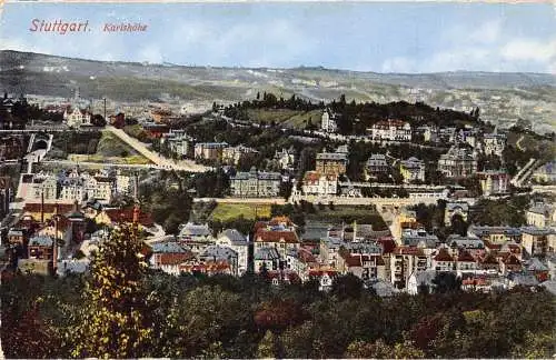 L187 Deutschland Stuttgart Karlshöhe Panoramablick Vintage Postkarte