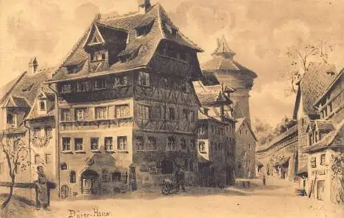 L186 Deutschland 1914 Albrecht Dürer Haus Nürnberg alte Postkarte