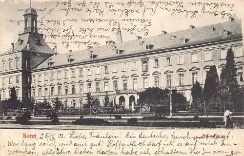 L187 Deutschland 1903 Universität Bonn Vintage Postkarte