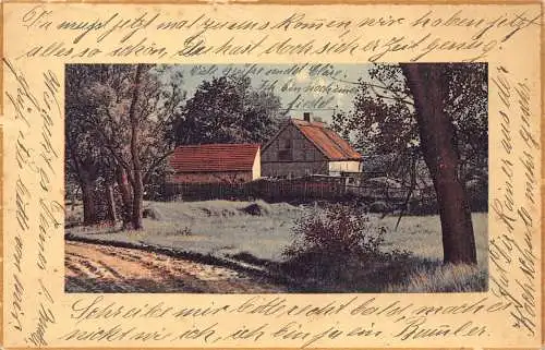 L011 Deutschland 1910 Haus Köln Winterlandschaft Vintage Postkarte