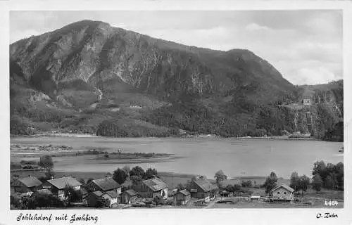 L200 Deutschland RPPC Schlehdorf mit Jochberg Berg Vintage Postkarte