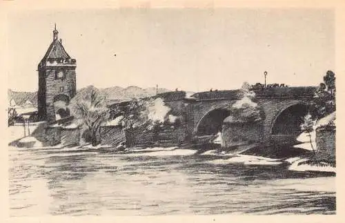 L200 Deutschland Esslingen am Neckar Pliensaubrückebrücke Vintage Postkarte