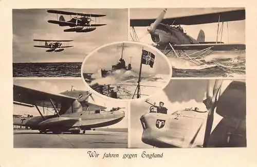 L027 Deutschland WWII Luftwaffe Wasserflugzeuge Echtfoto Vintage Postkarte