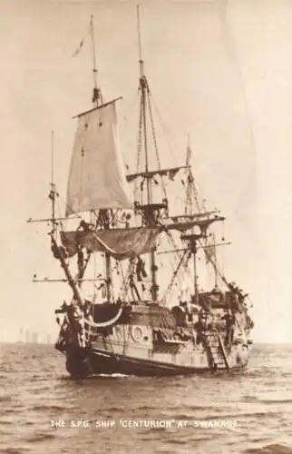 SPG Schiff Centurion bei Swanage Vintage Postkarte