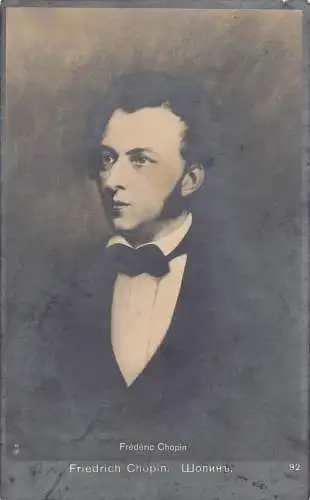 Komponist 1918 Friedrich Chopin Portrait Vintage Postkarte