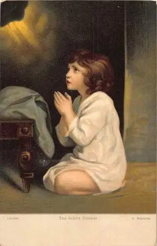 Kunst Säugling Samuel Junge betet von Sir Joshua Reynolds Postkarte