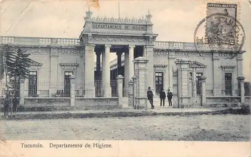 L355 Argentinien 1908 Tucuman Departamento de Higiene Vintage Postkarte