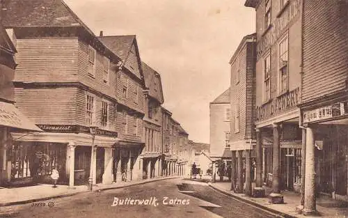 England Butterwalk Totnes Shops Löwenbrauerei Vintage Postkarte