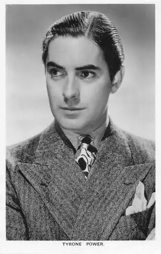 Schauspieler Filmstar Tyrone Power Picturegoer Serie RPPC Postkarte