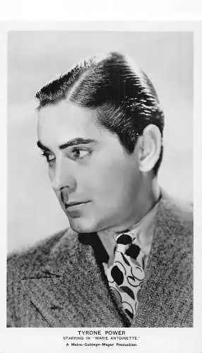 Schauspieler Filmstar Tyrone Power Picturegoer Serie RPPC Postkarte