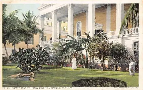 Bahamas Nassau Court Golf At Hotel Colonial Vintage Postkarte
