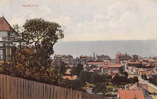 Neuseeland Napier General View Vintage Postkarte