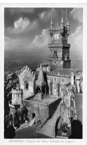Portugal Sintra Palacio da Pena Entrada da Capela Palace Vintage Postkarte