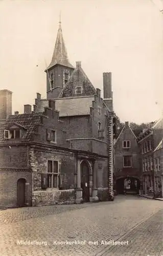 Niederlande 1947 Middelburg Koorkerkhof traf Abdijpoort Postkarte
