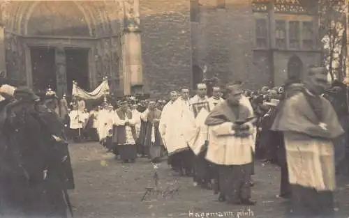 A107 Deutschland 1913 Gottesdienst in Münster Hagemann Priester RPPC Postkarte
