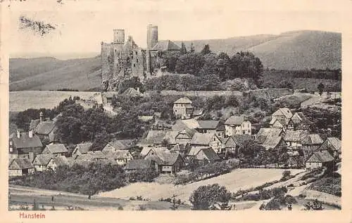 A109 Deutschland 1913 Burg Hanstein Gesamtansicht Vintage Postkarte