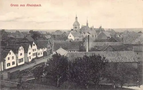 A107 Deutschland Gruss aus Rheinbach Gesamtansicht Vintage Postkarte