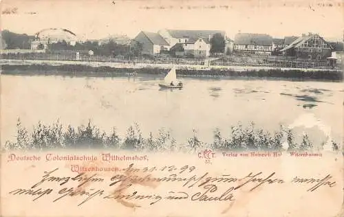 A109 Deutschland 1899 Kolonianische Schule Wilhelmshof Witzenhausen Segelboot Postkarte