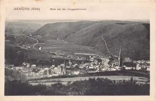 A108 Deutschland 1915 Gemuend Eifel Blick aus der Junggeselienrurh Vintage Postkarte