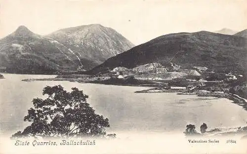 B055 Scotland State Quarries Ballachulish Vintage Postkarte