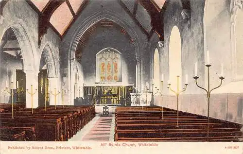 B057 England 1906 Whitstable All Saints Church Vintage Postkarte