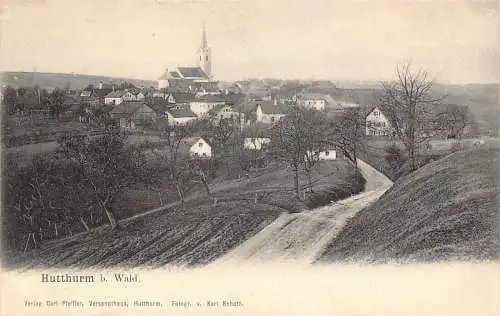 A116 Deutschland Hutthurm b Wald Dorfstraße Vintage Postkarte