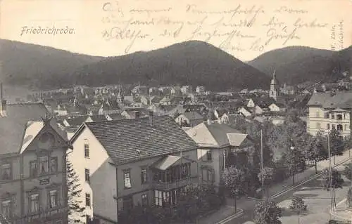 A116 Deutschland 1905 Friedrichroda Gesamtansicht Vintage Postkarte
