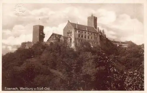 A115 Deutschland Eisenach Wartburg von Südostschloss RPPC Vintage Postkarte
