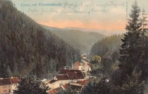 A117 Deutschland 1907 Gruss aus Friedrichroda Wald Vintage Postkarte