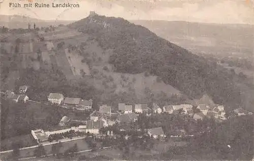 A117 Schweiz 1925 Flueh mit Ruine Ruine Landskron Vintage Postkarte