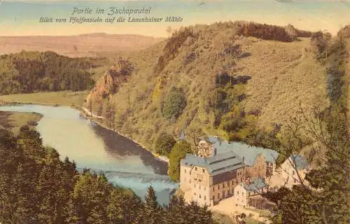 A118 Deutschland 1910 Zschopautal Lauenhainer Mühle Waldschloss Vintage Postkarte