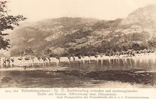 L086 Balkankriegsschauplatz Abstoßung der serbischen und montenegroischen Armee Postkarte