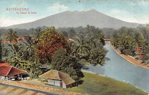 L228 Indonesien Niederländisch-Ostindien Buitenzorg Tji Sadani Salak Vintage Postkarte