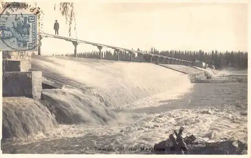 L360 Argentinien 1921 Wasserfall der Mendoza Brücke Vintage Postkarte