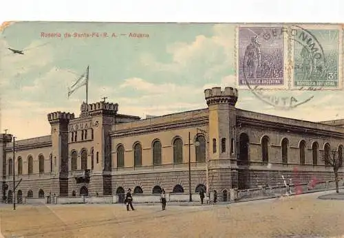 L361 Argentinien 1913 Rosario de Santa Fe RA Aduana Flagge Vintage Postkarte