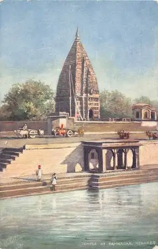 L367 Indien Varanasi, Benares Tempel von Ramnagar Kutschen Vintage Postkarte