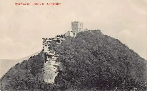 A118 Deutschland 1913 Reichsveste Schloss Trifels bei Annweiler Vintage Postkarte