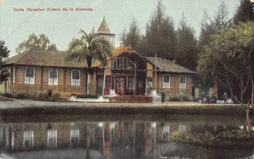 Ecuador Quito Kiosco de la Alameda Vintage Postkarte
