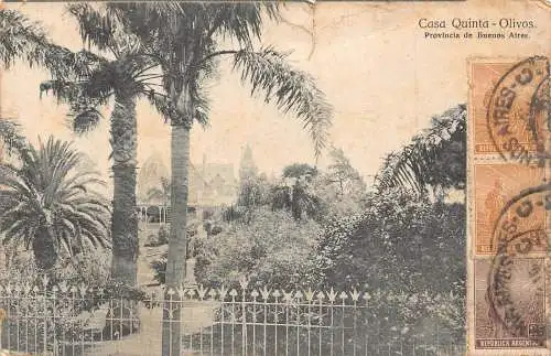 L358 Argentinien Cada Quinta Olivos Buenos Aires Provincia Palmen Postkarte