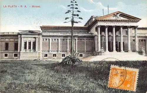 L359 Argentinien 1908 La Plata R.A. Museum Vintage Postkarte